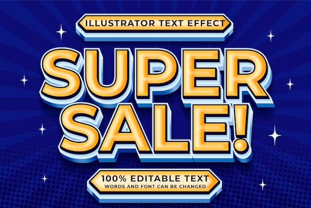 Super sale bewerkbaar teksteffect