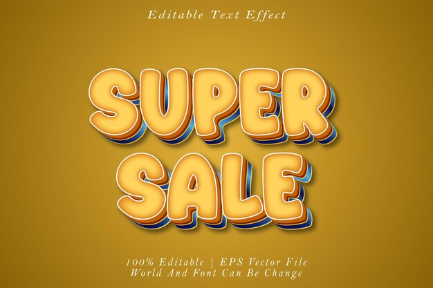 Super Sale Bewerkbare Teksteffect 3D Emboss Gradiënt Stijl