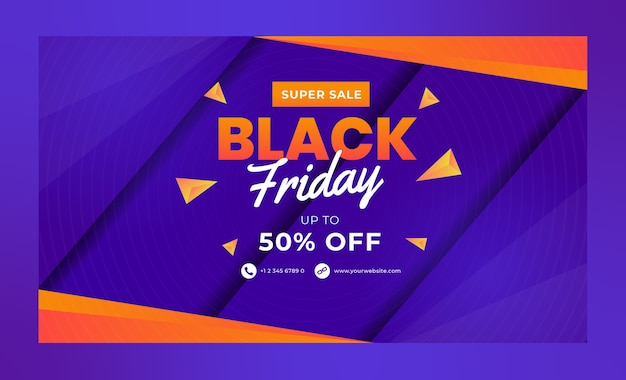 super sale black friday banner templates for social media