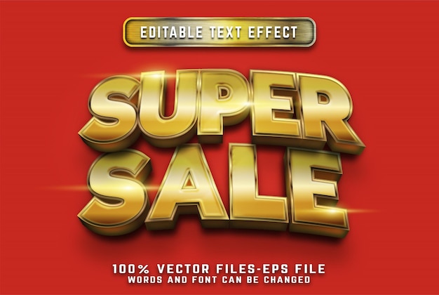 Vector super sale cartoon 3d text ffect premium vectors