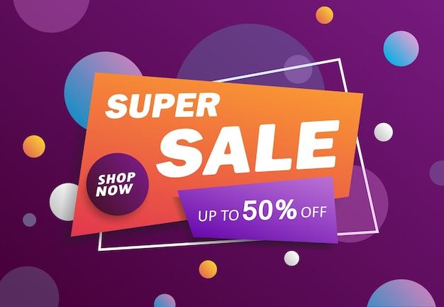 Super sale discount banner design