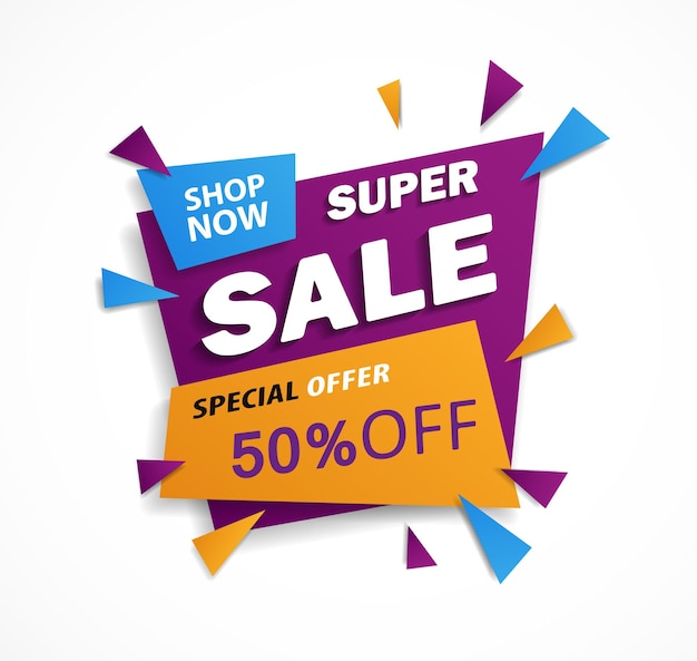 Super sale discount banner design