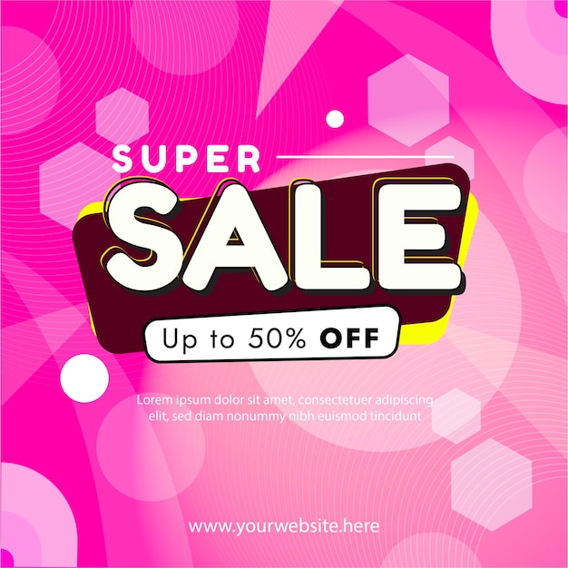 Super sale discount banner promotion
