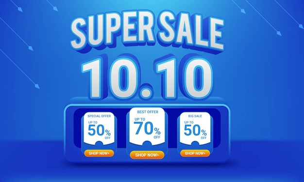 Promozione modello di banner sconto vendita super