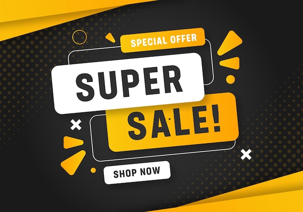 Super sale discount banner