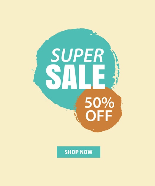 Super sale discount design 50 off