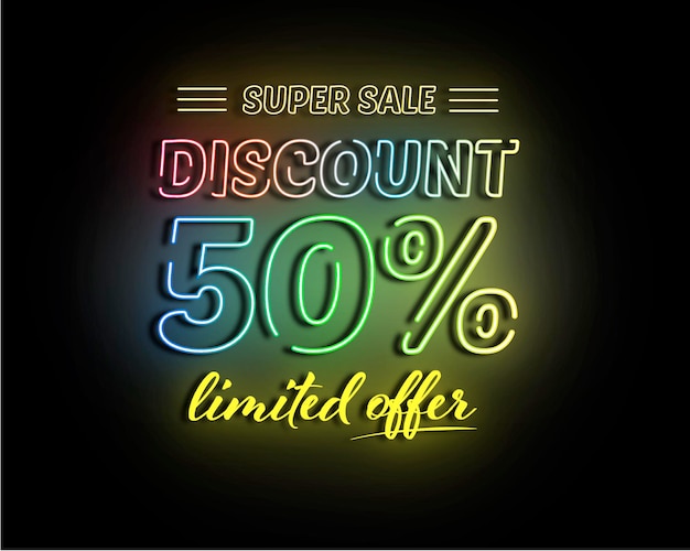 Super sale discount  design vector template