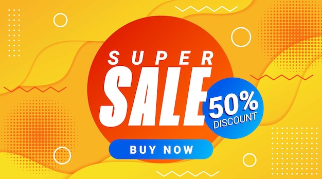 super sale discount template banner background promotion