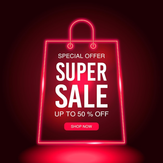 Super sale discounts banner