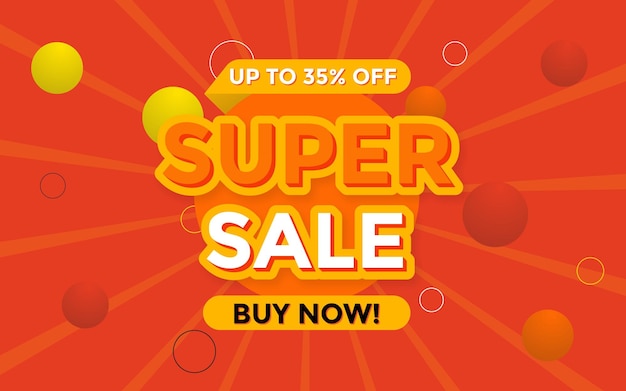 Super sale editable banner for promotion and marketing