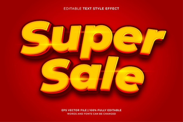 Super sale editable text effect