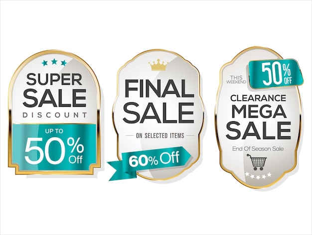 Vector super sale golden retro badges and labels collection