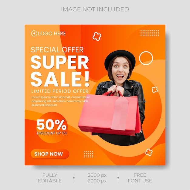 super sale instagram post