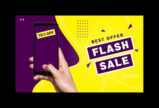 Vettore illustrazione delle azione del banner di vendita finale di vendita super vendita mega vendita flash