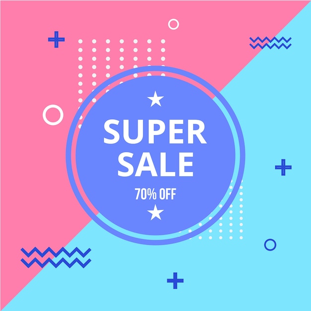 Super Sale Memphis Style Background