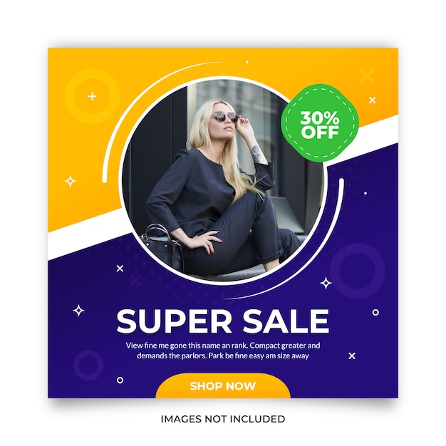 Super sale modern banner template