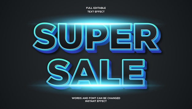 Super Sale Neon Lamp Style Editable Text Effect