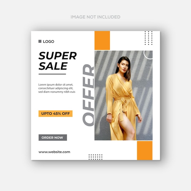 Super sale offer instagram post and social media post template