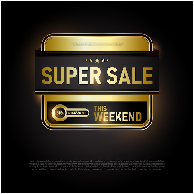 Super sale offer poster banner badge label vector illustration