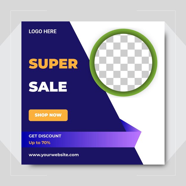 Vettore super offerta di vendita social media post design templates vector design