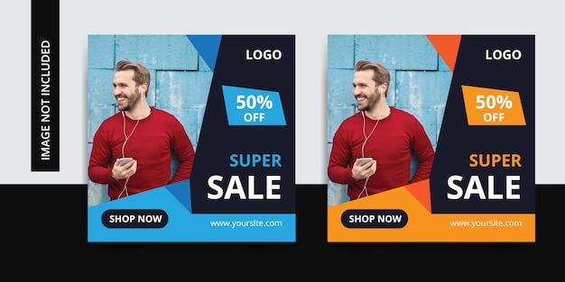 Super sale offer social media post design