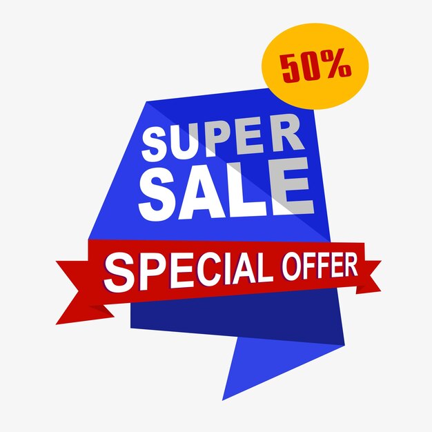 Super sale paper banner sale background big saleposter sale