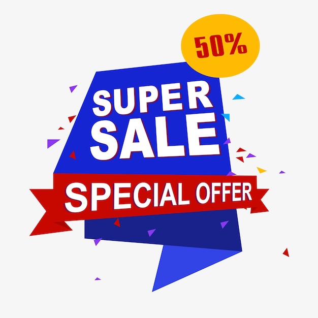 Super sale paper banner sale background big saleposter sale