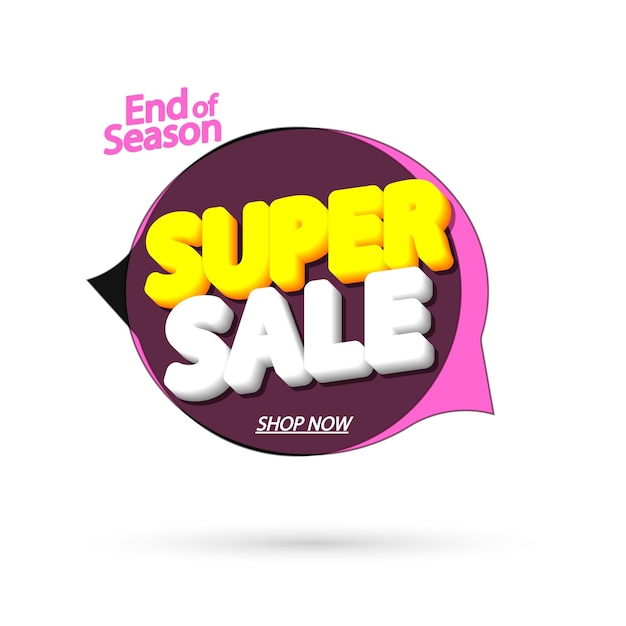 Super Sale poster design template vector illustration