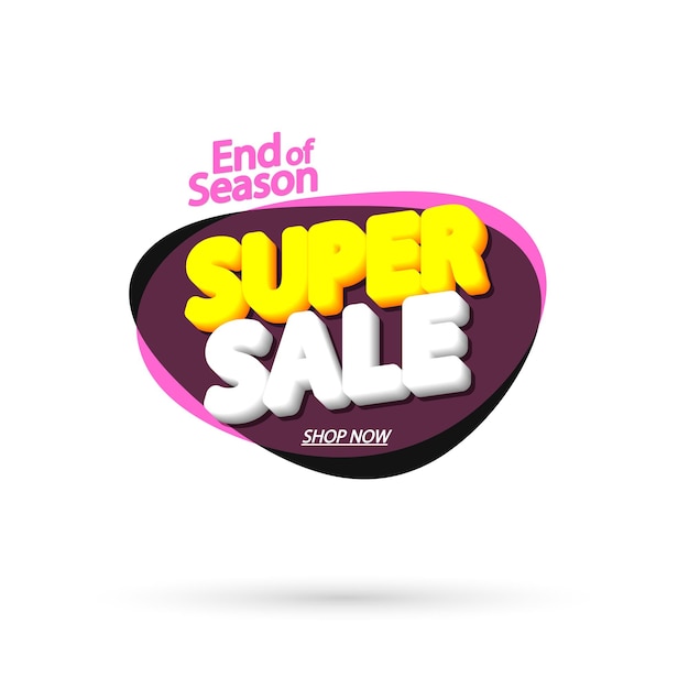 Vector super sale poster design template vector illustration