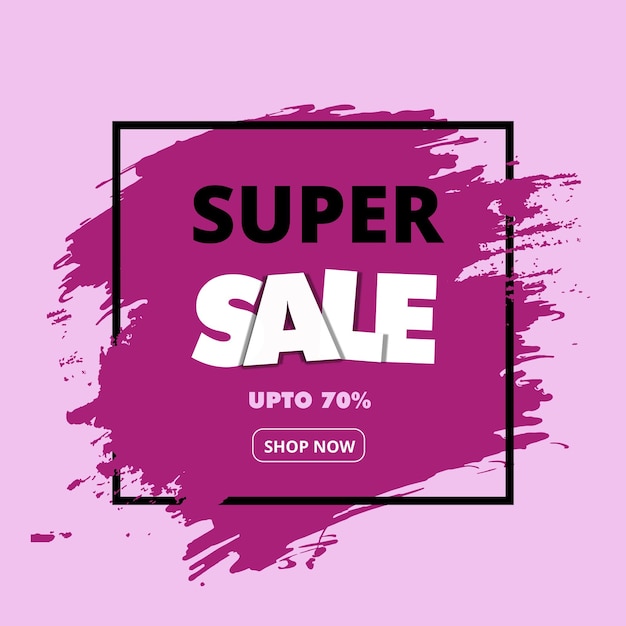 Super sale poster design template