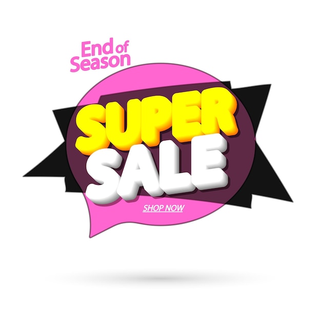 Super Sale poster ontwerp sjabloon vector illustratie