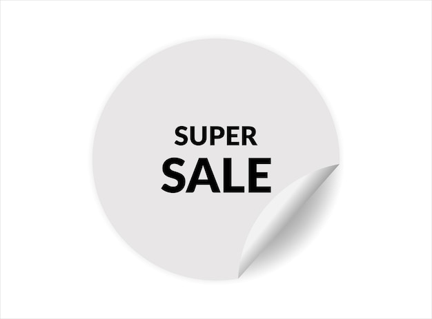 Super Sale round sticker sign Super Sale circle sticker banner badge symbol vector illustration