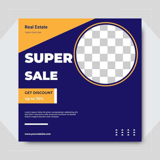 Vector super sale social media instagram postsjabloon