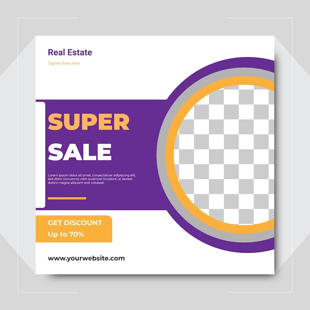 Super sale social media post design