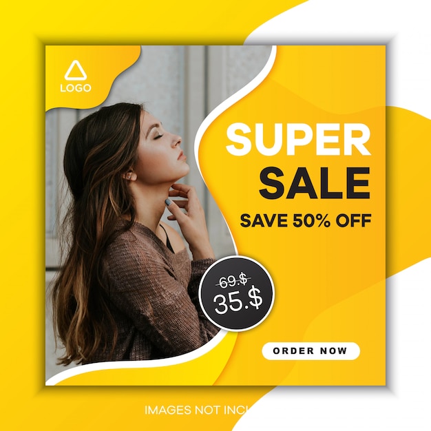 Super sale social media post template