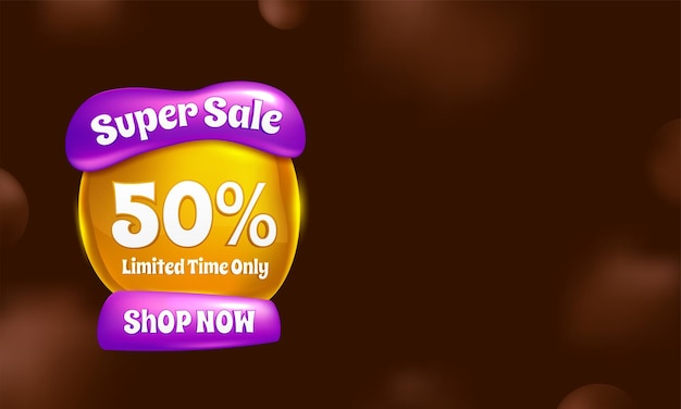 Vector super sale special offer banner template