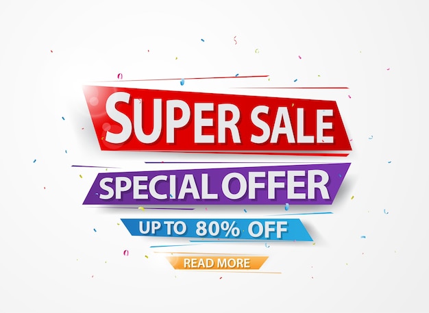 Vector super sale and special offer