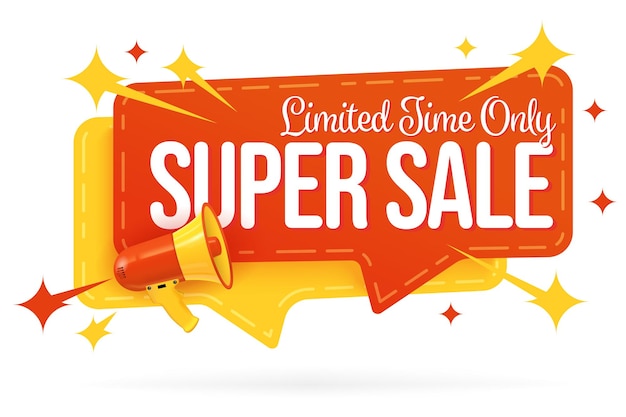 Super sale sticker announcement