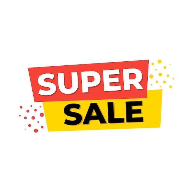 Super sale sticker banner