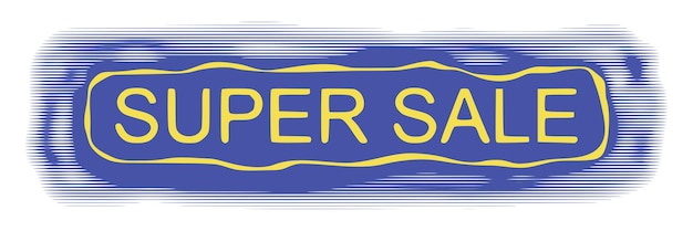 Super sale sticker design element