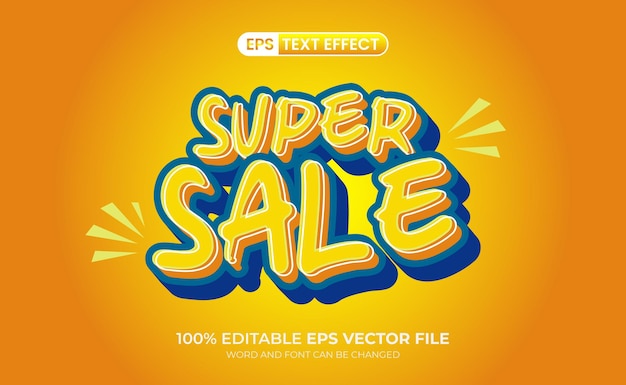 Super Sale-teksteffect met 3D