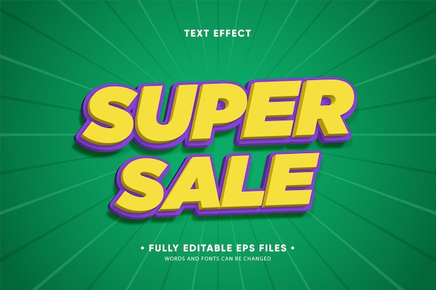 Super Sale text effect design