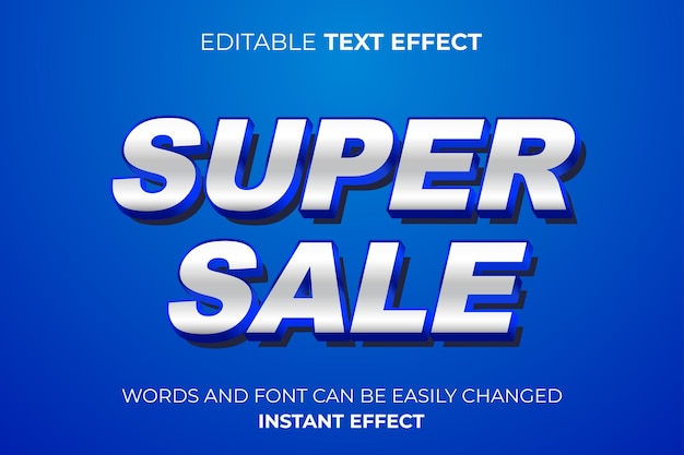 super sale text effect template