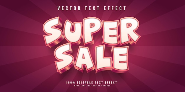 Super sale text effect template