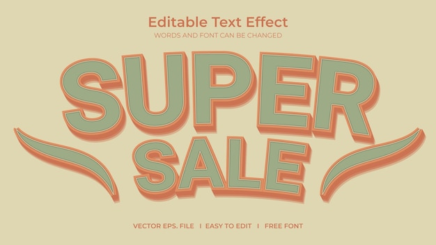 Super sale text effect