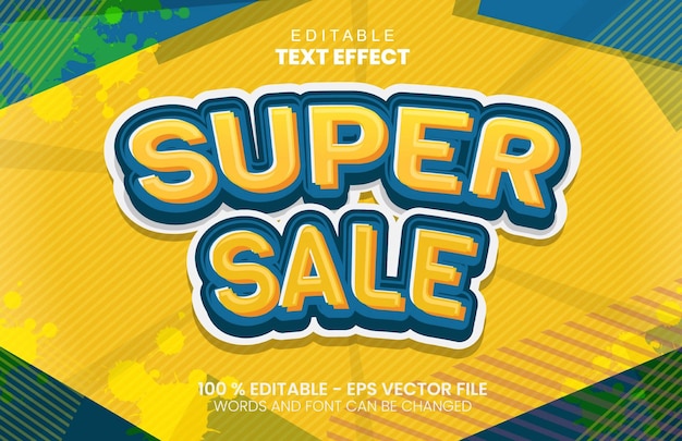 Текстовый эффект Super Sale