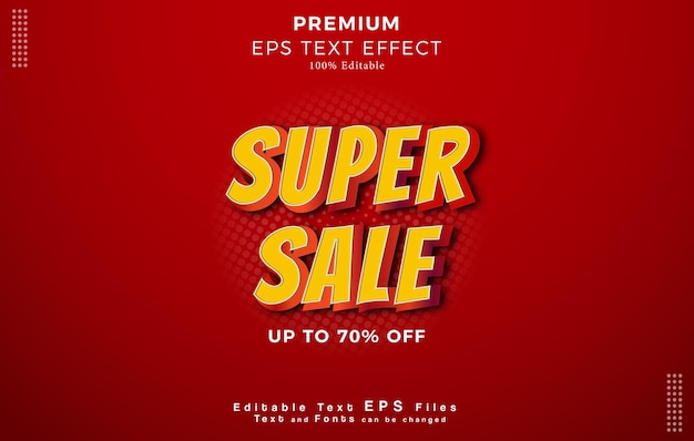 Super sale text on red background