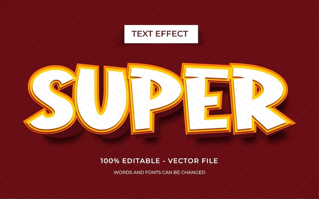 Super sale text style editable text effect