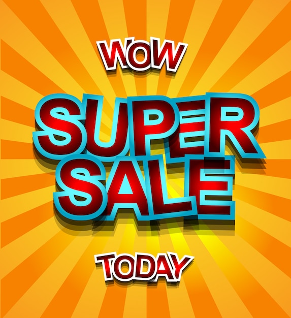 Vettore banner super sale today