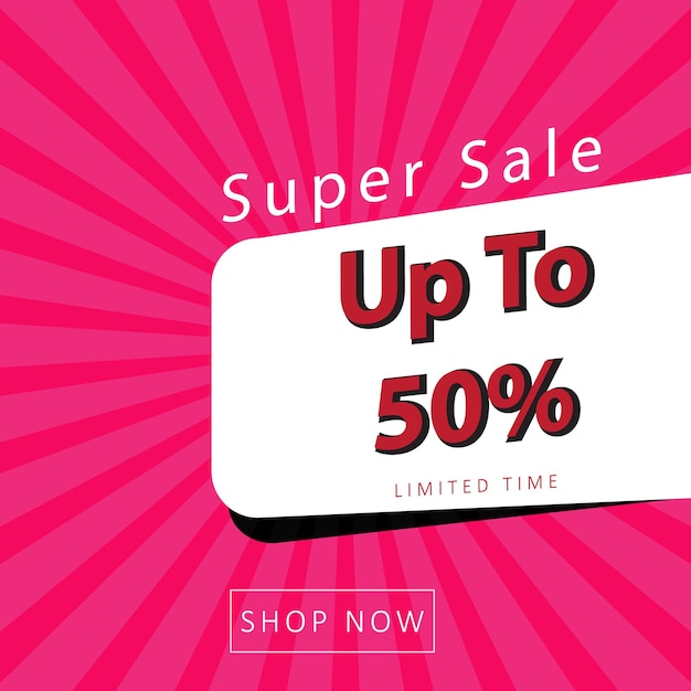 Super sale up banner free vector